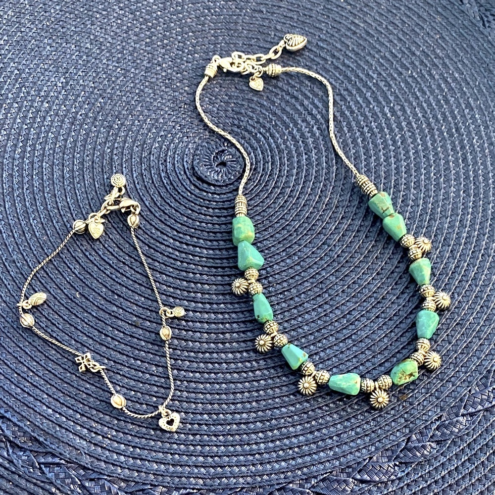 Brighton Turquoise Necklace and Brighton Anklet